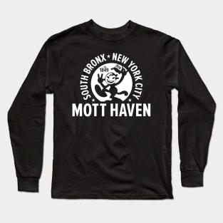 Mott Haven Bronx NYC - Comic Style Long Sleeve T-Shirt